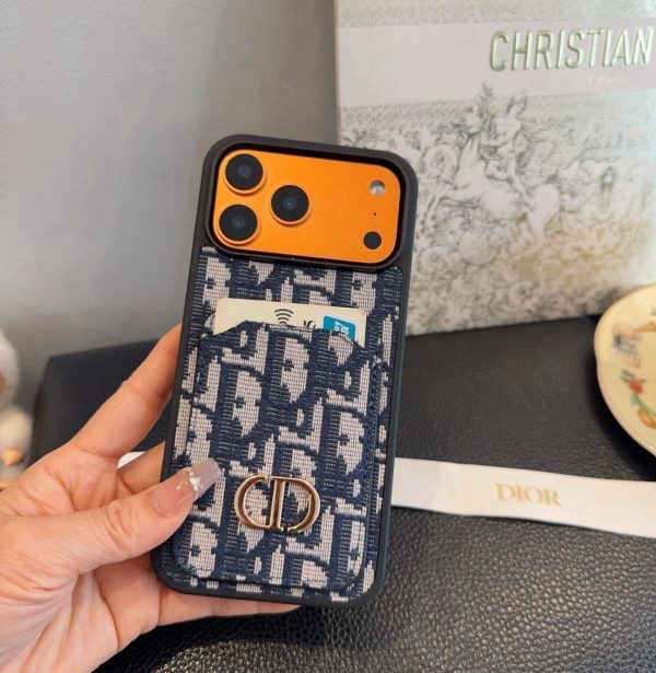 DIOR CDロゴケース グレーブルー