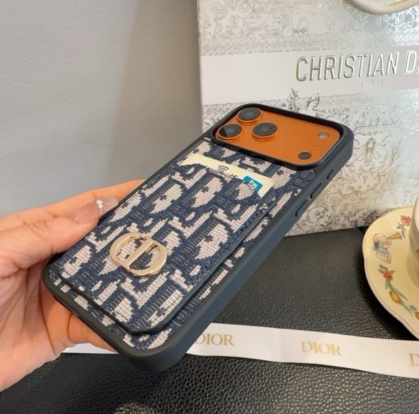 DIOR CDロゴケース グレーブルー