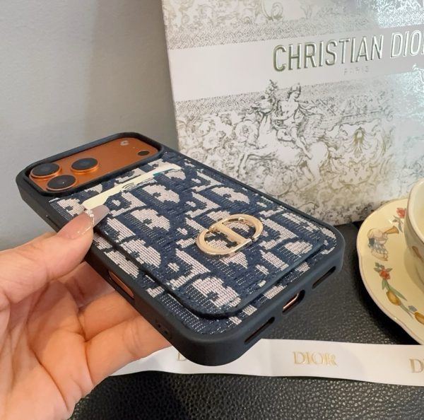 DIOR CDロゴケース グレーブルー