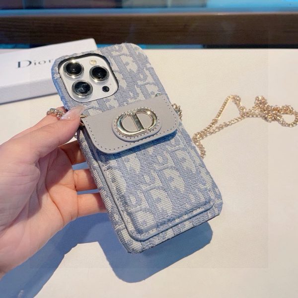 DIOR チェーンミニケース ブラックホワイト