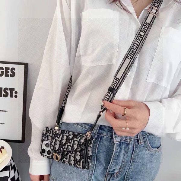 13434316600431682 DIOR ショルダーストラップケース ブラックホワイト