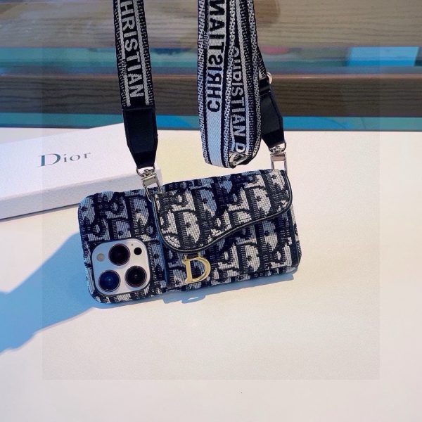 13434316602407605 DIOR ショルダーストラップケース ブラックホワイト