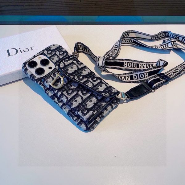 13434316603599921 DIOR ショルダーストラップケース ブラックホワイト