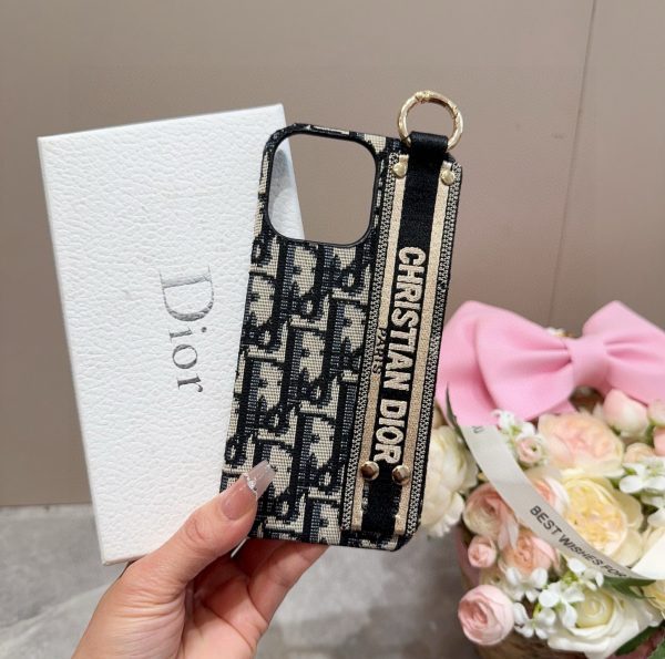 DIOR ストラップケース ブラックホワイト