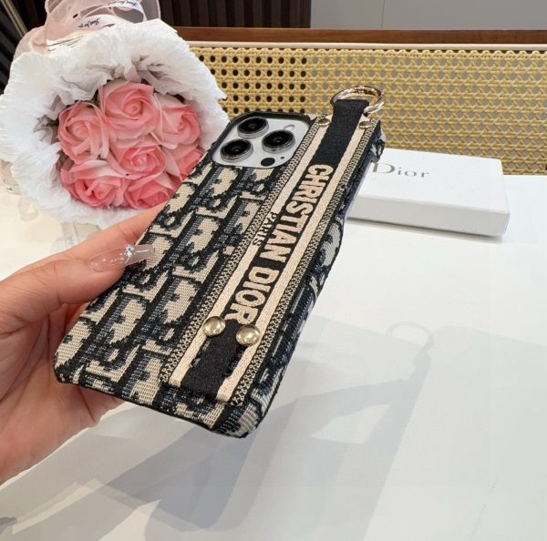 DIOR ストラップケース ブラックホワイト