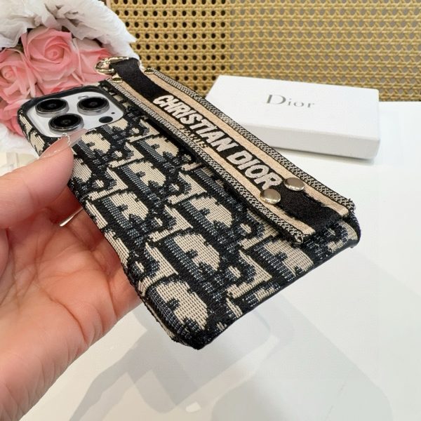 DIOR ストラップケース ブラックホワイト