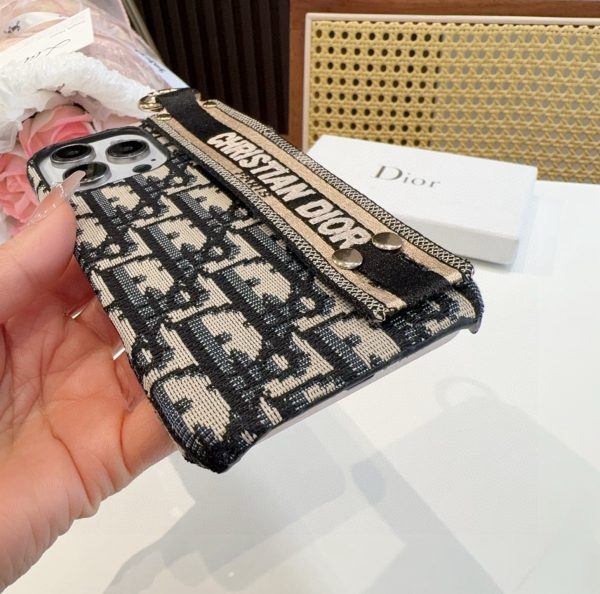 DIOR ストラップケース ブラックホワイト