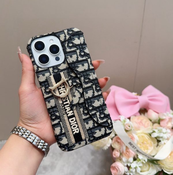 DIOR オブリックDリングケース ブラックベージュ