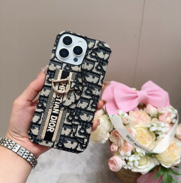 DIOR オブリックDリングケース ブラックベージュ