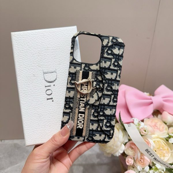 DIOR オブリックDリングケース ブラックベージュ