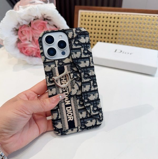 DIOR オブリックDリングケース ブラックベージュ