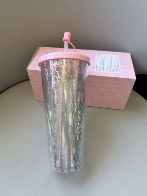 DIOR ストロータンブラー シルバーピンク