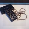 13434372782000258 CHANEL チェーン付きスマホケース ブラック