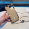 CHANEL ロングウォレット風スマホケース オレンジベージュ