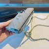 CHANEL ロングウォレット風スマホケース オレンジグレー