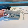 CHANEL ロングウォレット風スマホケース オレンジグレー