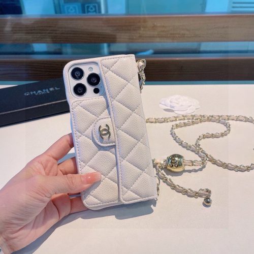 13434373012710004 CHANEL ロングウォレット風スマホケース ホワイト