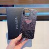 PRADA ストーン付きスマホケース グラデーションピンク