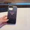 PRADA ストーン付きスマホケース グラデーションピンク