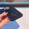 PRADA ヌメ革スマホケース ブラック