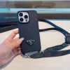 PRADA ヌメ革スマホケース ブラック