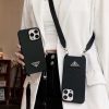 PRADA ヌメ革スマホケース ブラック