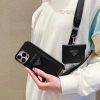 PRADA 三角ロゴカードポケットケース ブラック