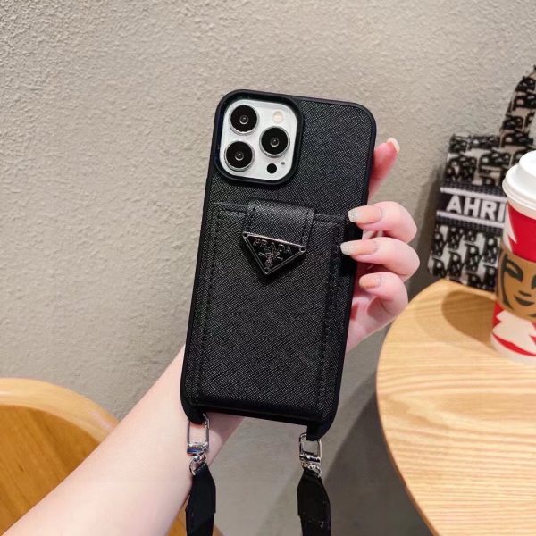 PRADA 三角ロゴカードポケットケース ブラック