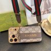GUCCI GG柄ウォレットスマホケース ベージュ