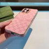 GUCCI エンボススマホケース ピンク