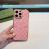 GUCCI エンボススマホケース ピンク