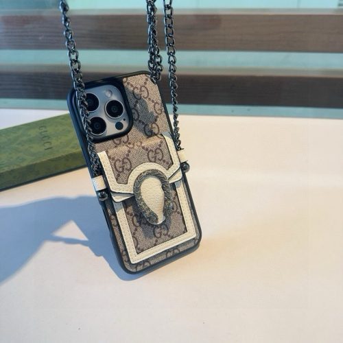 13434382946145283 GUCCI GG柄チェーンケース ベージュ