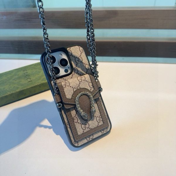 GUCCI GG柄チェーンケース ベージュ