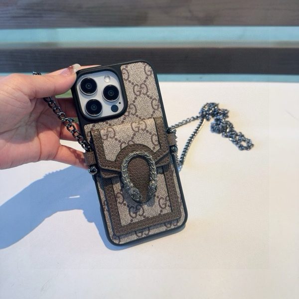 GUCCI GG柄チェーンケース ベージュ