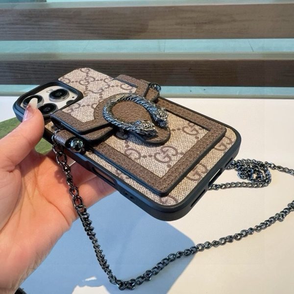 GUCCI GG柄チェーンケース ベージュ