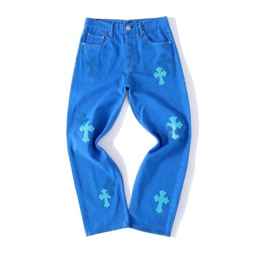 CHROME HEARTS クロスデニムパンツ ブルー