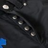 CHROME HEARTS クロスデニムパンツ ブラックホワイトブルー