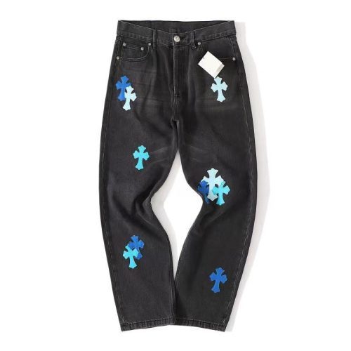 CHROME HEARTS クロスデニムパンツ ブラック