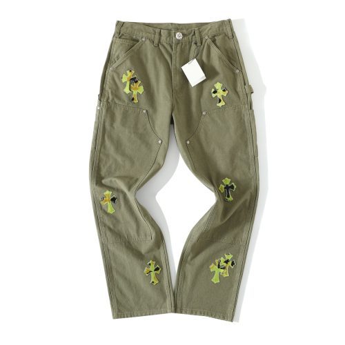 CHROME HEARTS クロスデニムパンツ カーキ