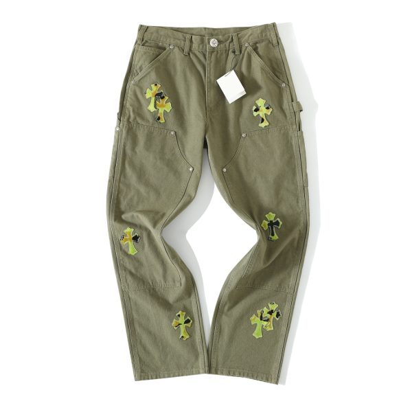 CHROME HEARTS クロスデニムパンツ カーキ