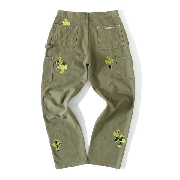 CHROME HEARTS クロスデニムパンツ カーキ