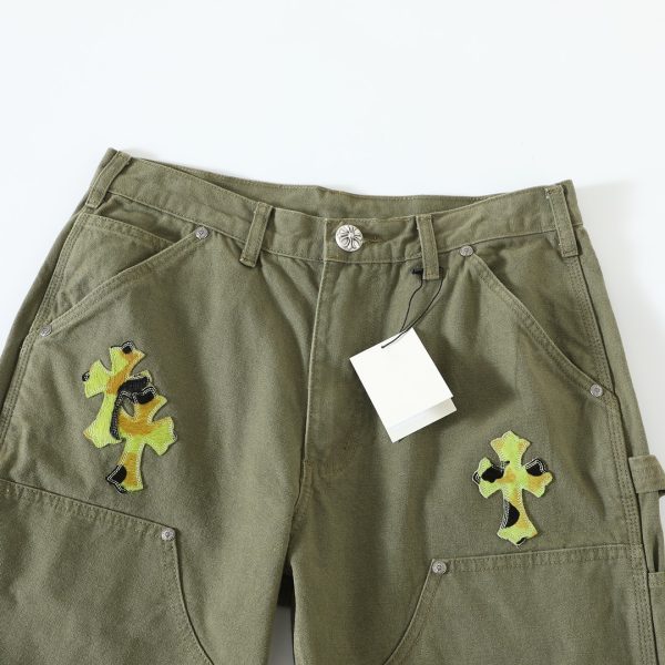 CHROME HEARTS クロスデニムパンツ カーキ