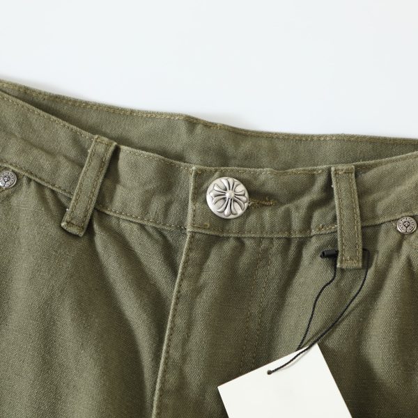 CHROME HEARTS クロスデニムパンツ カーキ