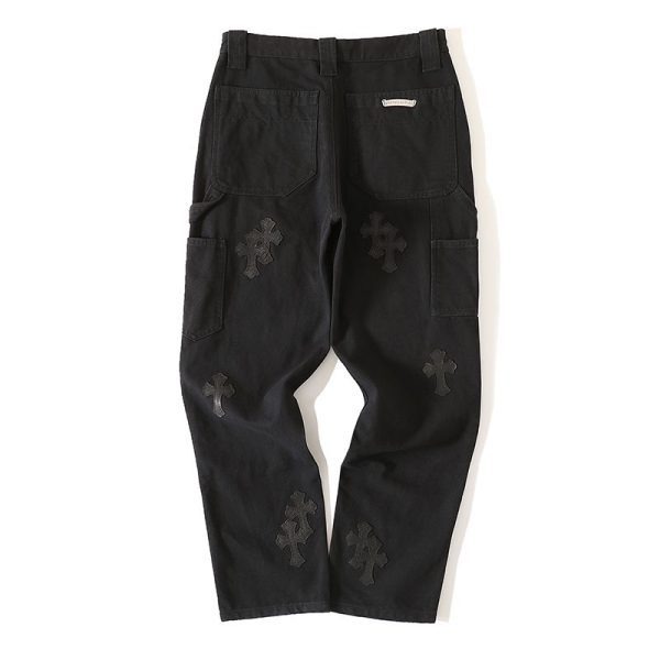 13434572970594787 CHROME HEARTS クロスデニムカーゴパンツ ブラック