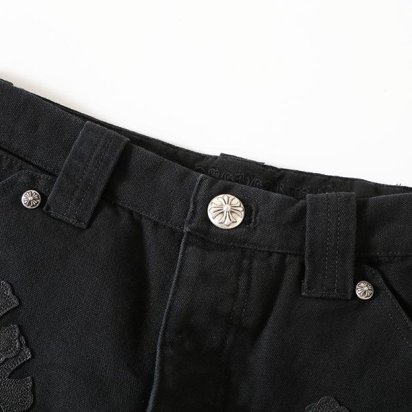 13434572973735309 CHROME HEARTS クロスデニムカーゴパンツ ブラック