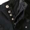 13434572975303659 CHROME HEARTS クロスデニムカーゴパンツ ブラック