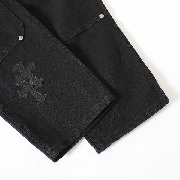 13434572977513818 CHROME HEARTS クロスデニムカーゴパンツ ブラック