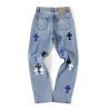 13434573001724200 CHROME HEARTS クロスデニムパンツ デニムブルー