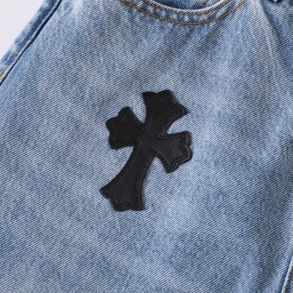13434573007662957 CHROME HEARTS クロスデニムパンツ デニムブルー