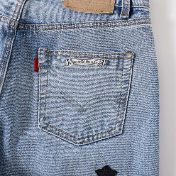 13434573013967937 CHROME HEARTS クロスデニムパンツ デニムブルー